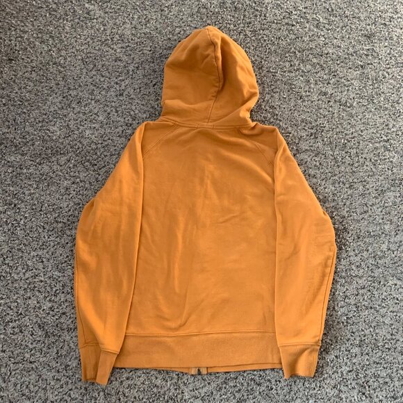 Gap Orange Hooded Sweatshirt Full Zip Front Logo Size L Cotton Blend - Picture 2 of 7